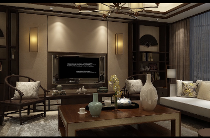 金螳螂3D室內漫游動畫 中式別墅樣板房-上海虎置三維動畫制作公司