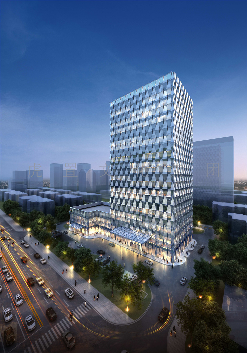 建筑外立面3D效果圖